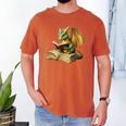 Women's Dragon Bookworm Reading Book Graphic Men's Comfort Colors T-Shirt Yam