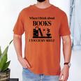 Women's When I Think About Books I Touch My Shelf Book Lover Bookish Men's Comfort Colors T-Shirt Yam Women's When I Think About Books I Touch My Shelf Book Lover Bookish Men's Comfort Colors T-Shirt Yam