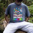 100th Day Of School Astronaut Books Space 100 Days Smarter Men's Comfort Colors T-Shirt Denim