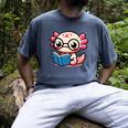Adorable Book Lover Axolotl With Reading Glasses Cute Men's Comfort Colors T-Shirt Denim