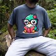 Adorable Book Lover Humming Bird With Reading Glasses Cute Men's Comfort Colors T-Shirt Denim
