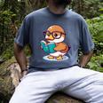 Adorable Book Lover Mallard Duck With Reading Glasses Cute Men's Comfort Colors T-Shirt Denim Adorable Book Lover Mallard Duck With Reading Glasses Cute Men's Comfort Colors T-Shirt Denim