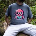 Adorable Book Lover Octopus With Reading Glasses Cute Men's Comfort Colors T-Shirt Denim Adorable Book Lover Octopus With Reading Glasses Cute Men's Comfort Colors T-Shirt Denim