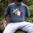 Asexual Book Lover LGBT Reading Pride Ace Flag Daisy Men's Comfort Colors T-Shirt Denim