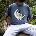 Astronaut Reading Book To Alien Moon Space Book Lover Men Men's Comfort Colors T-Shirt Denim Astronaut Reading Book To Alien Moon Space Book Lover Men Men's Comfort Colors T-Shirt Denim