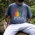 Awesome Like My Daughter Books Floral Proud Mom Women Men's Comfort Colors T-Shirt Denim Awesome Like My Daughter Books Floral Proud Mom Women Men's Comfort Colors T-Shirt Denim
