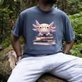 Axolotl Books Readsalotl Reading Bookworm Kawaii Axolotl Men's Comfort Colors T-Shirt Denim