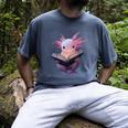Axolotl Bookworm Reading Book Kawaii Graphic Men's Comfort Colors T-Shirt Denim