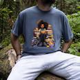 Back To School Afro Melanin Girl Reading Book Bookworm Men's Comfort Colors T-Shirt Denim