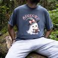 Boo Ghost Books Coquette Bow Halloween Women School Teacher Men's Comfort Colors T-Shirt Denim