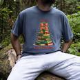 Book Lover Christmas Tree I Have No Shelf Control Men's Comfort Colors T-Shirt Denim