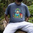 Book Lover Reading Iguana Men's Comfort Colors T-Shirt Denim