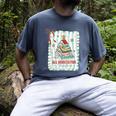 All Booked For Christmas Book Xmas Tree Coquette Bow Lights Men's Comfort Colors T-Shirt Denim