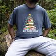 All Booked For Christmas Coquette Books Teacher Xmas Tree Men's Comfort Colors T-Shirt Denim