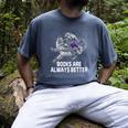 Books Are Always Better Positive Quotes Bookworm Positivity Premium Tri-Blend Men's Comfort Colors T-Shirt Denim