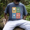 Books Yarn Coffee Repeat Crocheting Men's Comfort Colors T-Shirt Denim