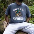 Born To Read Forced To Socialize Dragon Books Reading Men's Comfort Colors T-Shirt Denim