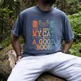 Cat & Book Art For Men Women Cat Librarian Novel Book Lover Men's Comfort Colors T-Shirt Denim
