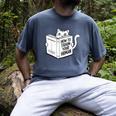 Cat Book Humor How To Train Your Human Men's Comfort Colors T-Shirt Denim