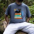 Cat And Books Retro Midcentury Mid Century Aesthetic Men's Comfort Colors T-Shirt Denim Cat And Books Retro Midcentury Mid Century Aesthetic Men's Comfort Colors T-Shirt Denim