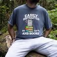 Cats And Books Read Reading Librarian Book Across America Men's Comfort Colors T-Shirt Denim