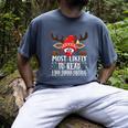 Christmas Matching Most Likely To Read A Book PJS Men's Comfort Colors T-Shirt Denim Christmas Matching Most Likely To Read A Book PJS Men's Comfort Colors T-Shirt Denim