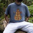Christmas Snowman Made Of Books Holiday Reading Xmas Men's Comfort Colors T-Shirt Denim