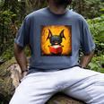 Colorful Sketch Oil Painting Of A Bat Reading Book Men's Comfort Colors T-Shirt Denim Colorful Sketch Oil Painting Of A Bat Reading Book Men's Comfort Colors T-Shirt Denim
