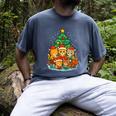 Cute Cats Reading Books Christmas Tree Men's Comfort Colors T-Shirt Denim