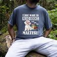 Cute Glasses Read Books & Pet My Maltese Lover Men's Comfort Colors T-Shirt Denim