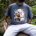 Cute Polar Bear Is Reading a Book Reading Polar Bear Men's Comfort Colors T-Shirt Denim Cute Polar Bear Is Reading a Book Reading Polar Bear Men's Comfort Colors T-Shirt Denim