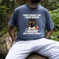 Das Ist Es Was Ich Tue Ich Lese Books Crochet And Men's Comfort Colors T-Shirt Denim