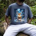 Deer Reads Book Women Girls Reindeer Men's Comfort Colors T-Shirt Denim