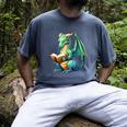 Dragon With Book Men's Comfort Colors T-Shirt Denim