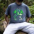 Dragon Reading Books Bookworm Men's Comfort Colors T-Shirt Denim