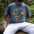 Dragon Reading Colorful Fantasy Book Lover Men's Comfort Colors T-Shirt Denim Dragon Reading Colorful Fantasy Book Lover Men's Comfort Colors T-Shirt Denim