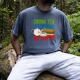 Drink Tea Read Books Be Happy Bookworm Coffee And Tea Lover Men's Comfort Colors T-Shirt Denim