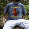 F-CAW-F I'm Reading Chicken Book Lover Introvert Meme Men's Comfort Colors T-Shirt Denim