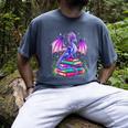Fantasy Dragon Reading Books Bookworm Men's Comfort Colors T-Shirt Denim Fantasy Dragon Reading Books Bookworm Men's Comfort Colors T-Shirt Denim