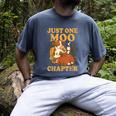 Floral Cow Reading Pun Just One More Chapter Cozy Book Lover Men's Comfort Colors T-Shirt Denim