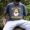 Ghost Reading Books Teacher Student Halloween Read More Book Men's Comfort Colors T-Shirt Denim