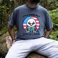 A Good Day To Read a Book Reading Eagle With American Flag Men's Comfort Colors T-Shirt Denim