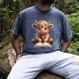 Highland Cow Reading Book Bookworm Men's Comfort Colors T-Shirt Denim Highland Cow Reading Book Bookworm Men's Comfort Colors T-Shirt Denim