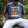 I'm With The Banned Librarian Banned Book Lover Reader Men's Comfort Colors T-Shirt Denim