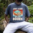 Just A Boy Who Loves Books Reading Bookworm Boys Kids Men's Comfort Colors T-Shirt Denim