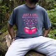 Just A Girl Who Loves Books Butterflies Reading Men's Comfort Colors T-Shirt Denim
