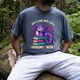 Just a Girl Who Loves Dragons And Books Reading Men's Comfort Colors T-Shirt Denim