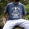 Just One More Chapter Skeleton Reading Bookworm Men's Comfort Colors T-Shirt Denim