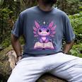 Kawaii Axolotl Cute Axolotls Reading Book Men's Comfort Colors T-Shirt Denim