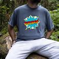 Kids Boys Benjamin Name Personalized Superhero Comic Book Men's Comfort Colors T-Shirt Denim